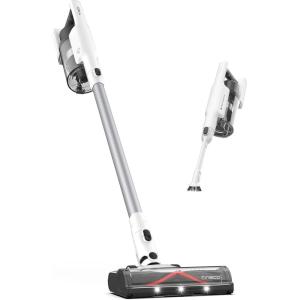 imageTineco A30S Cordless Stick Vacuum Cleaner 160W Suction 60Min Runtime 1L Larger Dustbin ZeroTangle Brush PureCyclone Tech LED Headlight WhiteA30