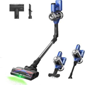imageTineco Pure ONE S70 Cordless Vacuum Cleaner 200AW Powerful Suction 3D Sense Pro Cleaning System 6Stage Filtration with 95min Runtime Zero Tangle Brush with 180 Foldable Tube BlueOrangePure ONE S50 pro