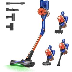 imageTineco Pure ONE S70 Cordless Vacuum Cleaner 200AW Powerful Suction 3D Sense Pro Cleaning System 6Stage Filtration with 95min Runtime Zero Tangle Brush with 180 Foldable Tube BlueOrangePure ONE S70 BlueOrange
