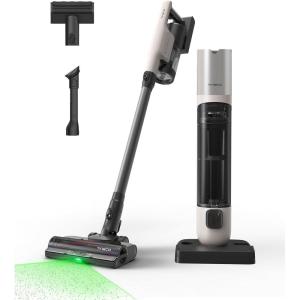 imageTineco Pure ONE Station 5 Pro Cordless Smart Stick Vacuum Automatic Dust CollectionFullPath SelfCleaning 200AW Powerful SuctionZeroTangle Brush Up to 100 Minutes RuntimeClogLess SystemStation 5 Pro